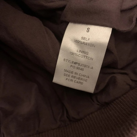 Lucy Avenue Full Zip Bomber Jacket, Mauve, Small, Lightweight - Picture 4 of 5